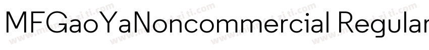 MFGaoYaNoncommercial Regular字体转换